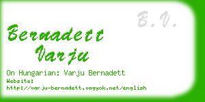 bernadett varju business card